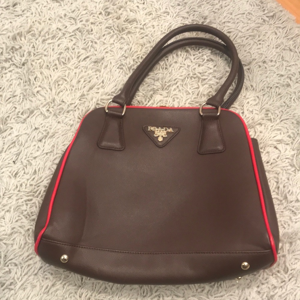 Brown hand bag